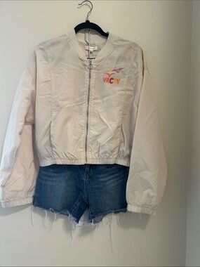 No comment L creme VACAY' Zip Bomber Jacket
